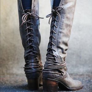 Steve Madden Freebird knee high boots in coal